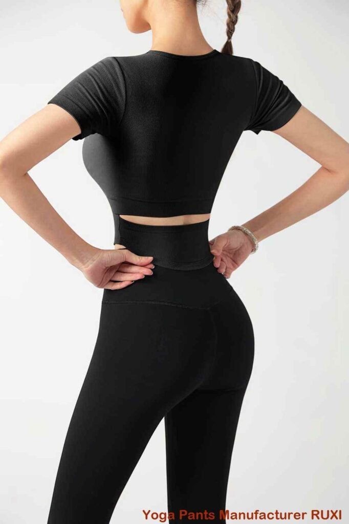 Bruine trainingslegging hoogwaardige activewear RUXI