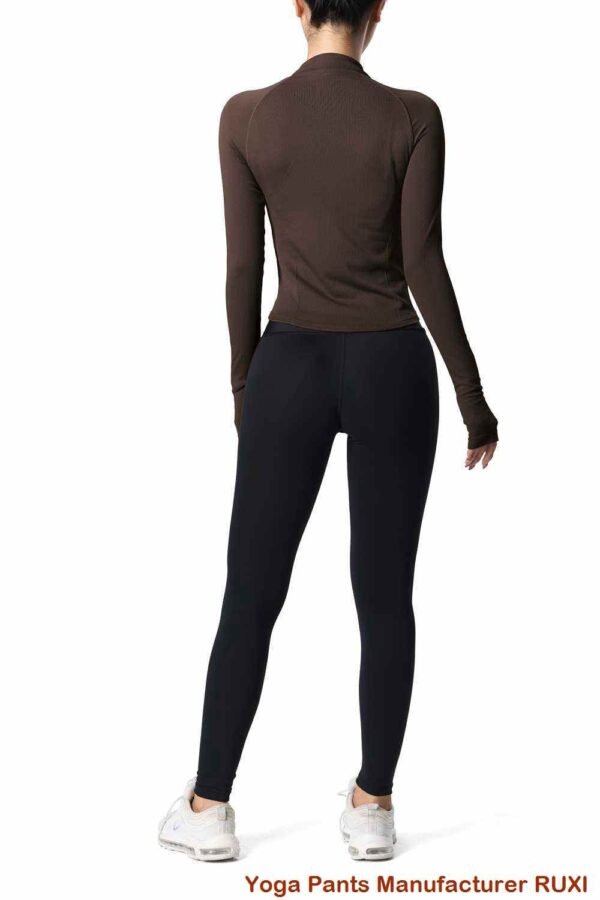 Bruine gymshort atletische prestatiekleding RUXI nl1833