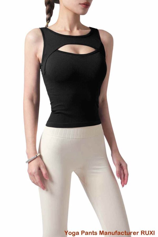 Bijgesneden gymvest voor dames workout fitnesstop RUXI