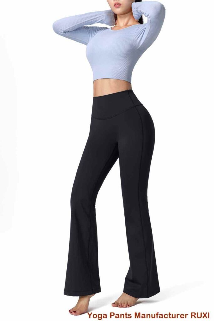 Dames blauwe gymshort Activewear fitnesskleding RUXI