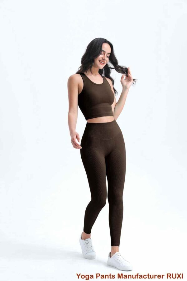 Bruine yogashorts Comfortabele en stijlvolle activewear