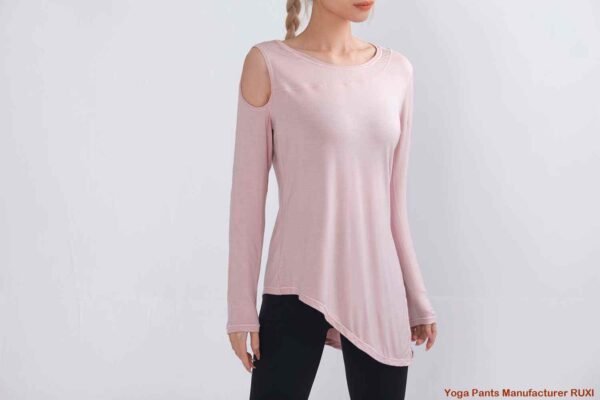 Lichtgrijze yogabroek comfortabele stijl RUXI nl296
