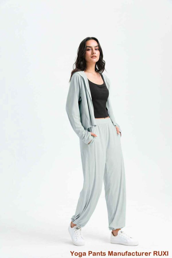 gemêleerde grijze yogabroek RUXI nl919